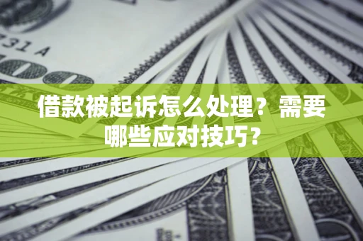 北京借款被起诉怎么处理？需要哪些应对技巧？