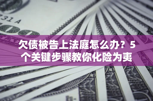 北京欠债被告上法庭怎么办？5个关键步骤教你化险为夷